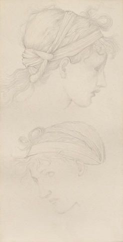 Study of the heads of two girls by Edward Coley Burne-Jones