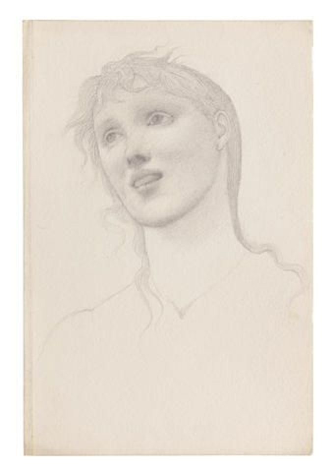 Study of the head of a woman for The Golden Stairs by Edward Coley Burne-Jones