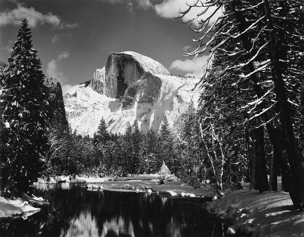 Half Dome, Merced River, Winter * Siesta Lake, Yosemite National Park by Ansel Adams