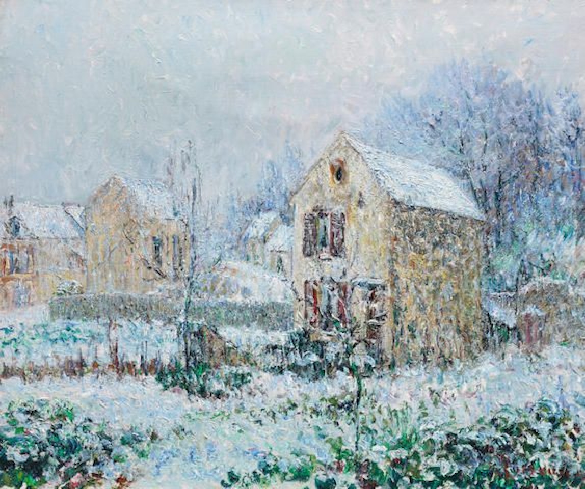 La neige, environs de Pontoise by Gustave Loiseau