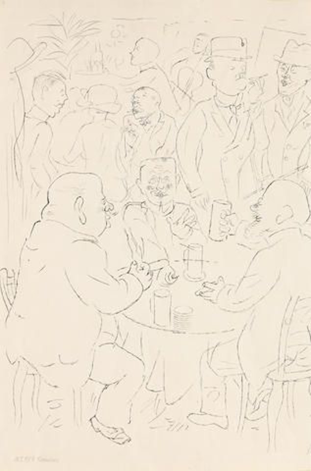 Caféhausszene by George Grosz
