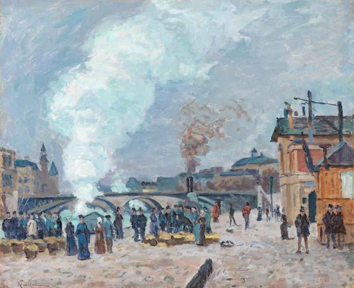 Les quais de Gèsvres à Paris by Armand Guillaumin