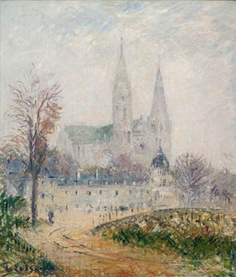 Cathédrale de Chartres, effet de brouillard by Gustave Loiseau