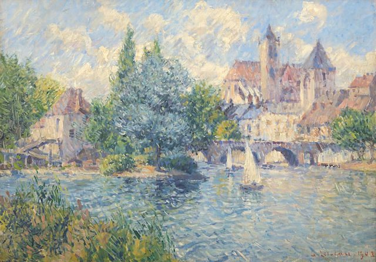 Paysage au bord de rivière by Gustave Loiseau