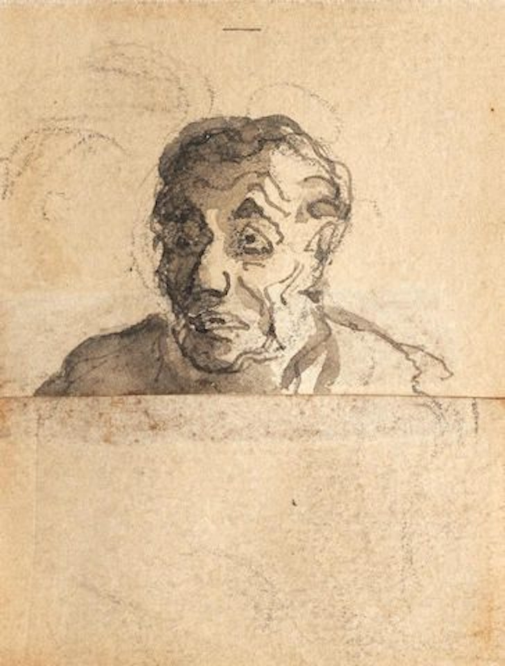 Tête d'homme by Honoré Daumier