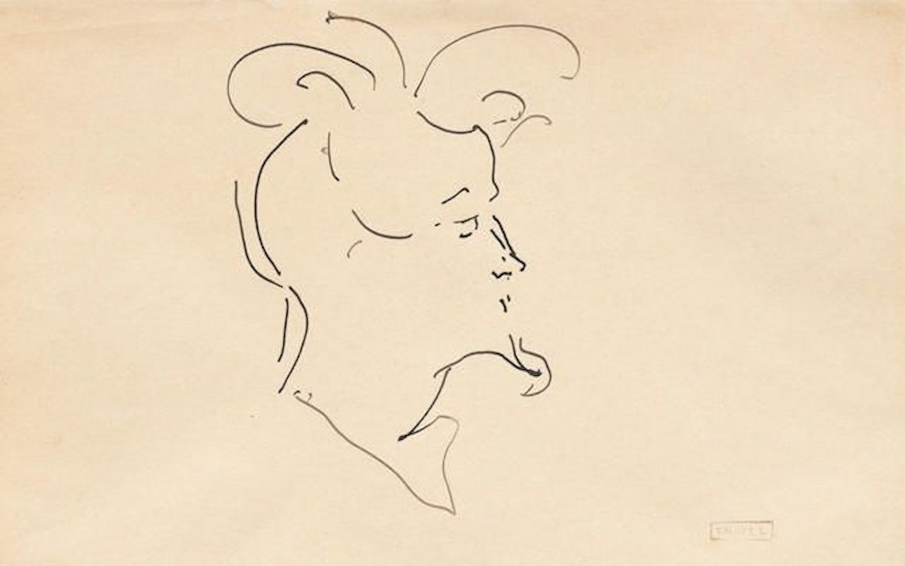 Tête d'homme à barbiche (Portrait de Henri Rochefort-Luçay) by Henri de Toulouse-Lautrec