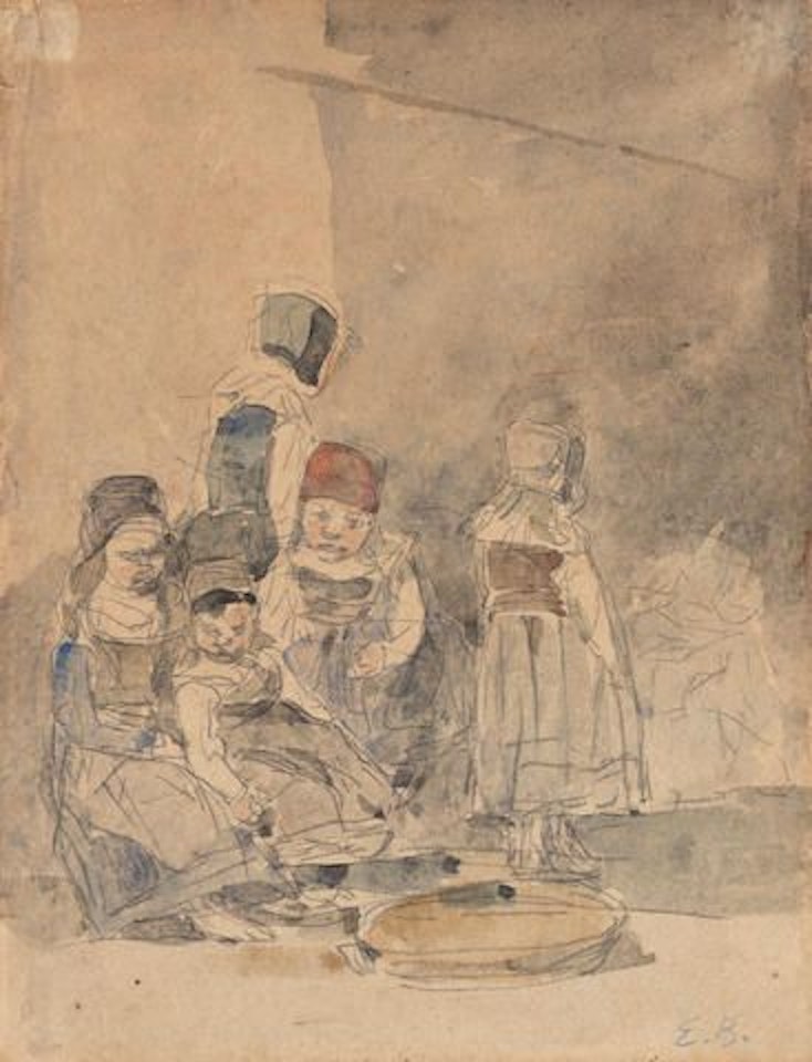Intérieur Breton by Eugène Boudin