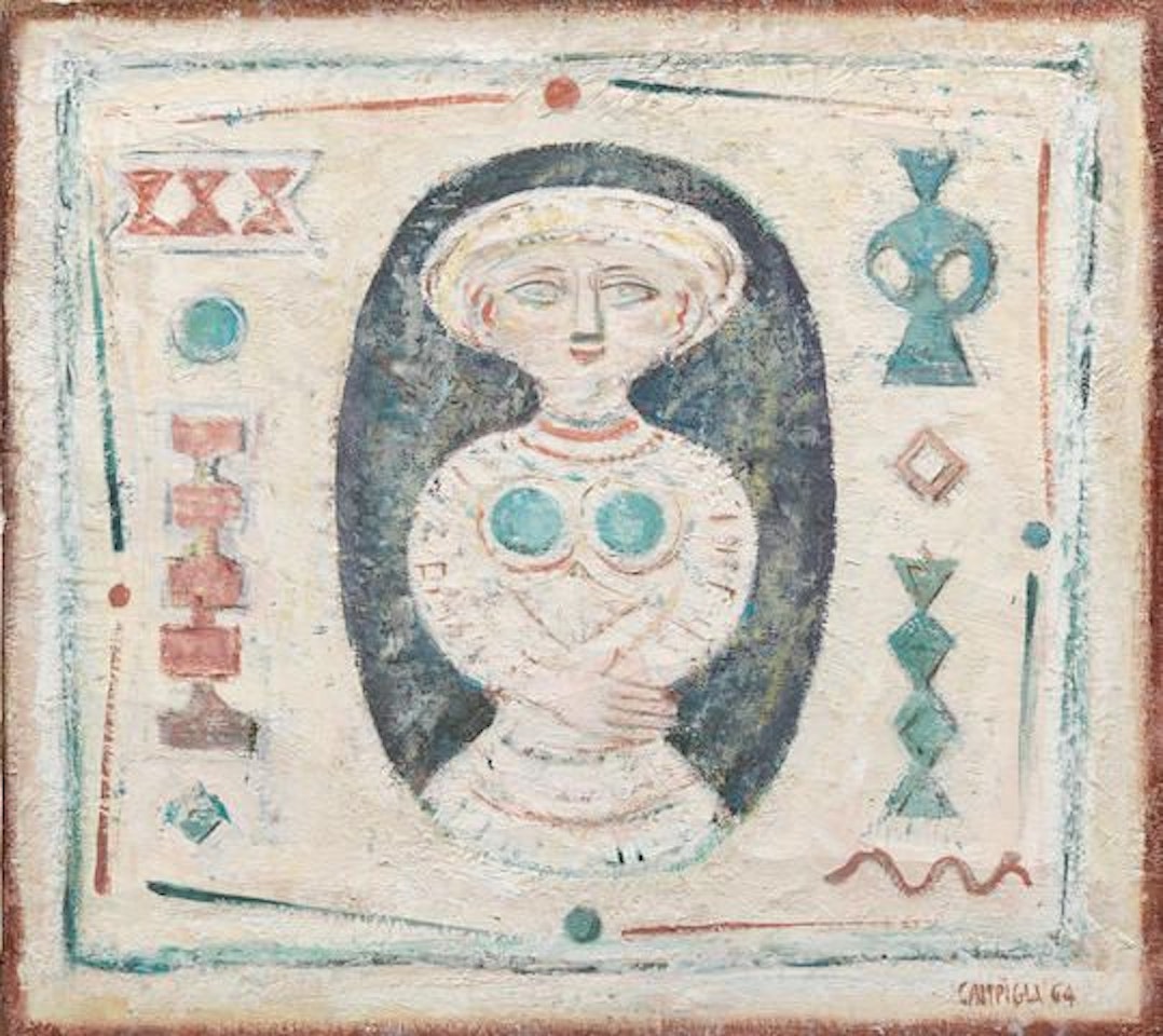 Composizione / Figura femminile by Massimo Campigli