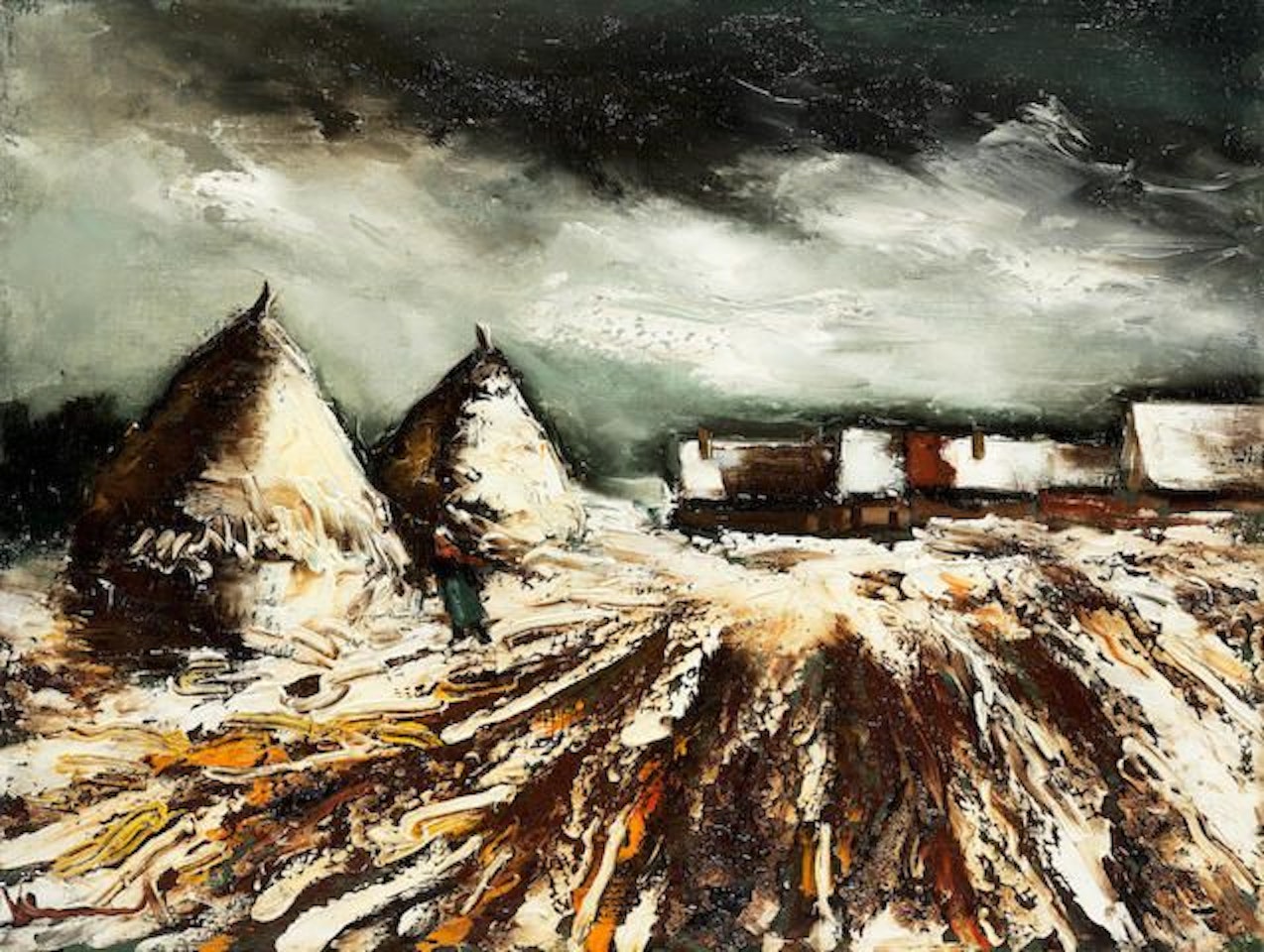 Meules en hiver by Maurice de Vlaminck