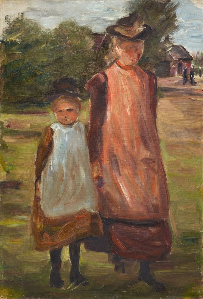 Zwei Mädchen aus Laren by Max Liebermann