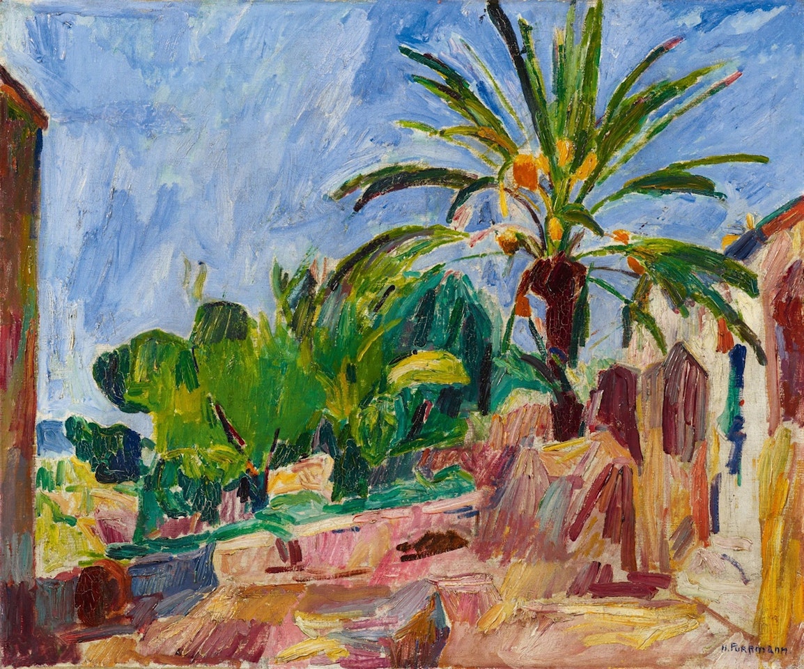 Landschaft mit Palme by Hans Purrmann