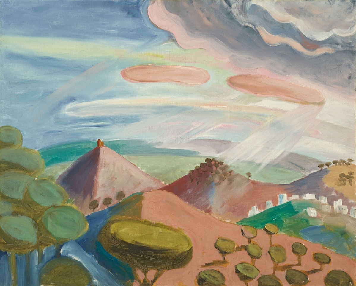 Vom Tibidabo (Barcelona mit Pinien) by Walter Gramatté