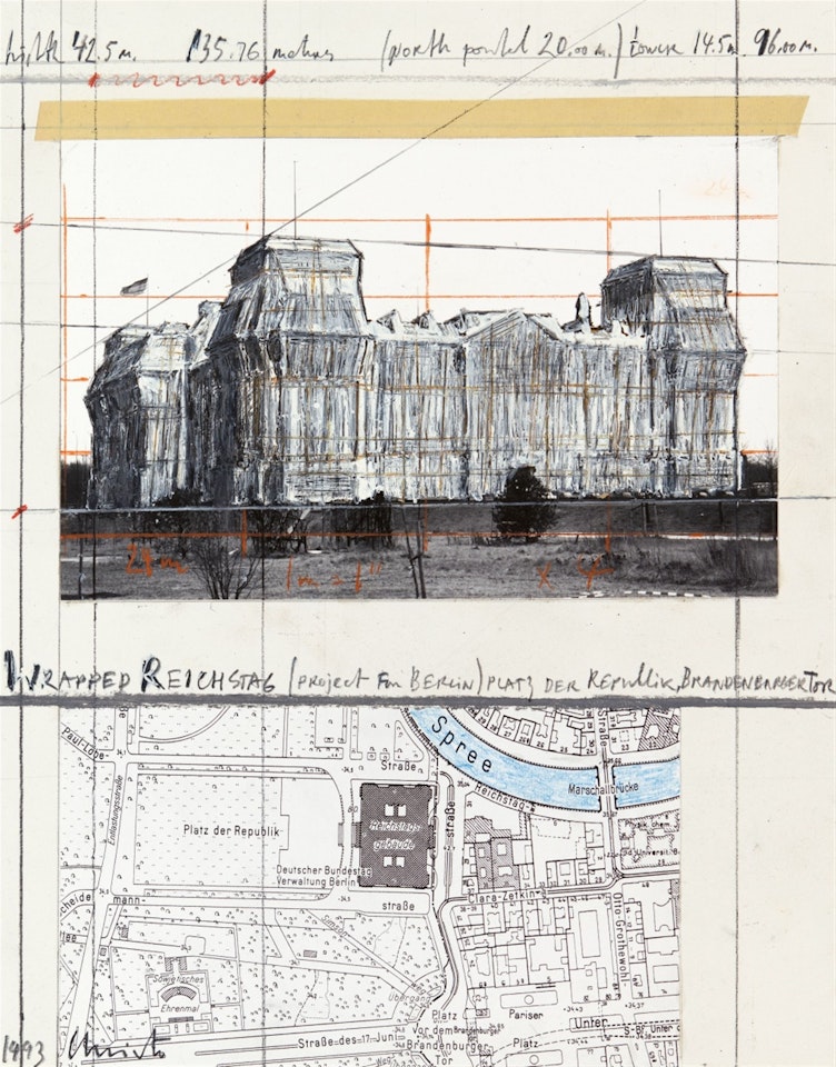Wrapped Reichstag (Project for Berlin) by Christo