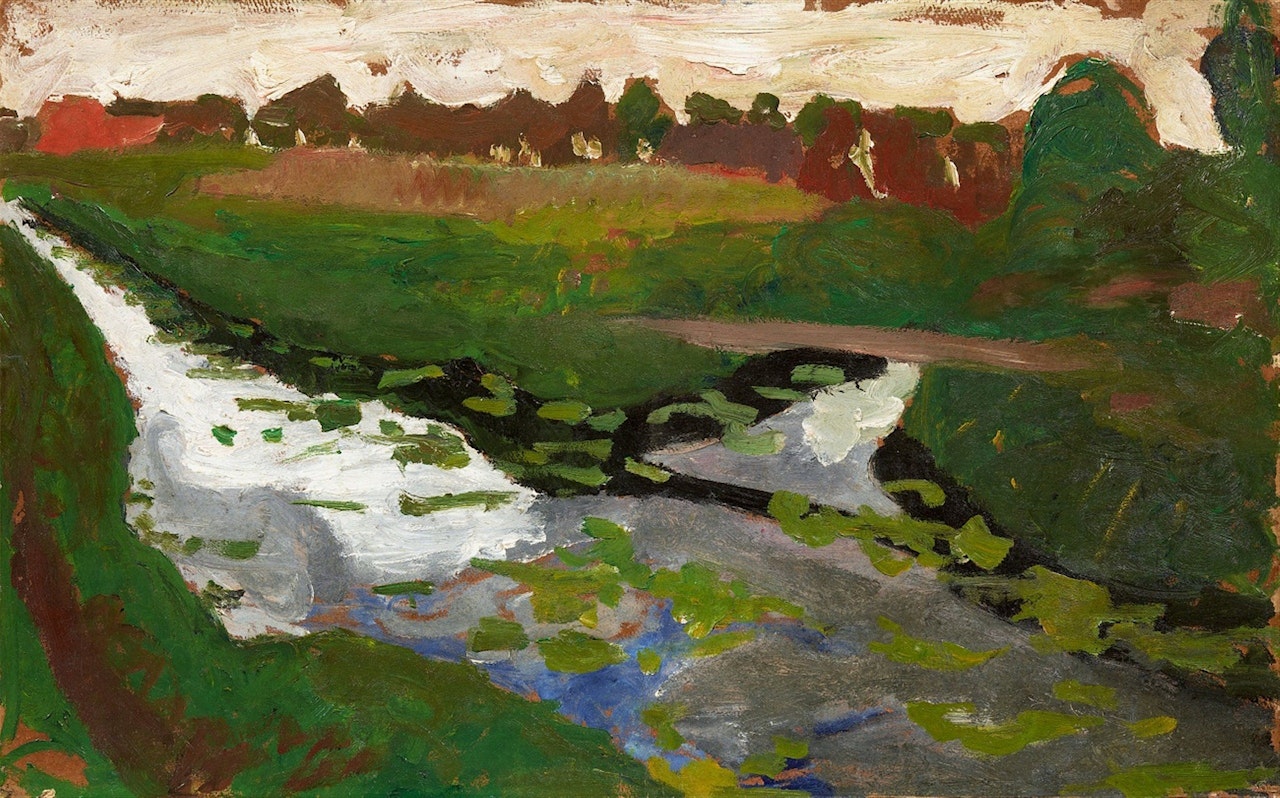 Landschaft mit Moorkanal by Paula Modersohn-Becker