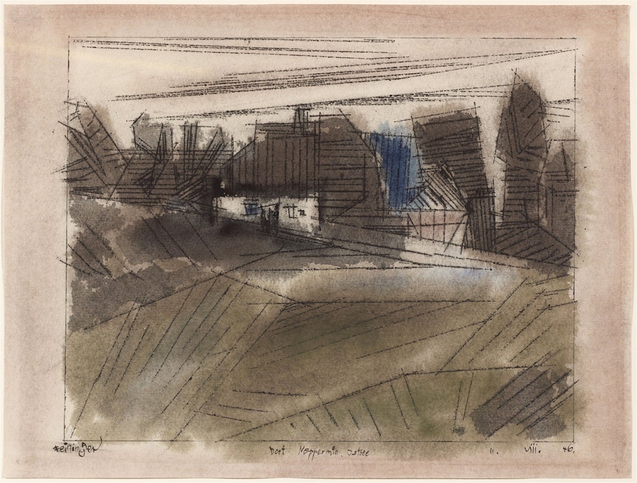 Dorf Neppermin, Ostsee by Lyonel Feininger