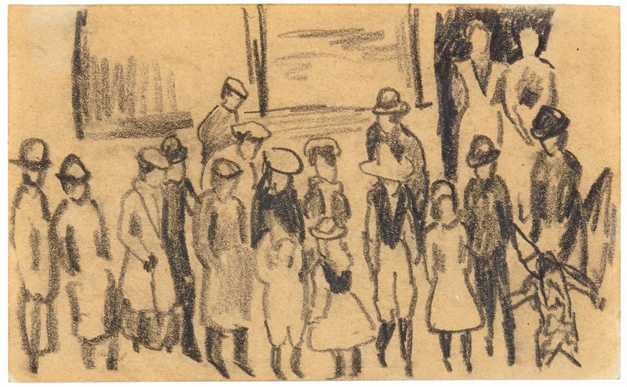 Straßenszene, Kinderkarneval by August Macke