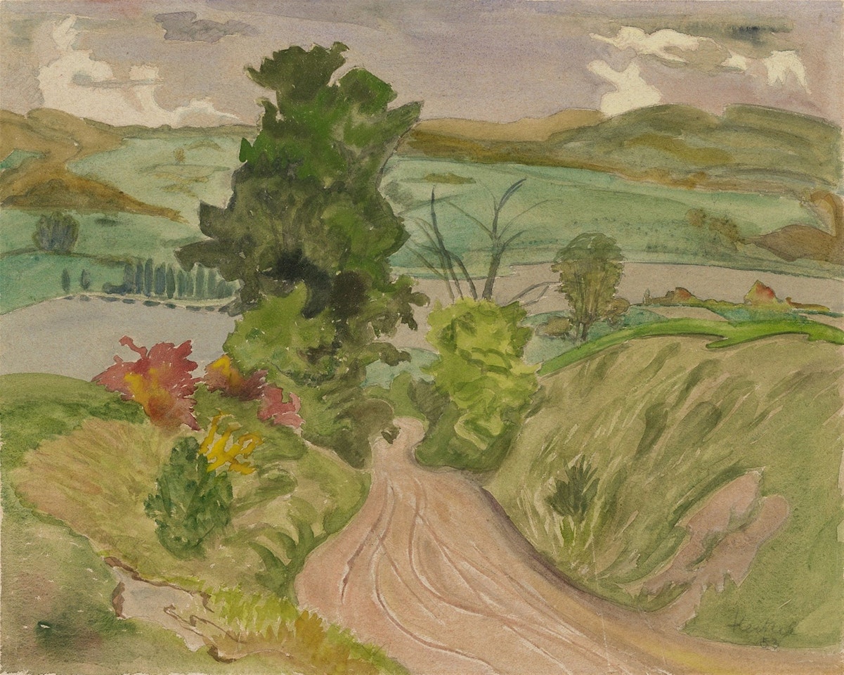 Weg oberhalb Hemmenhofen (Untersee) by Erich Heckel