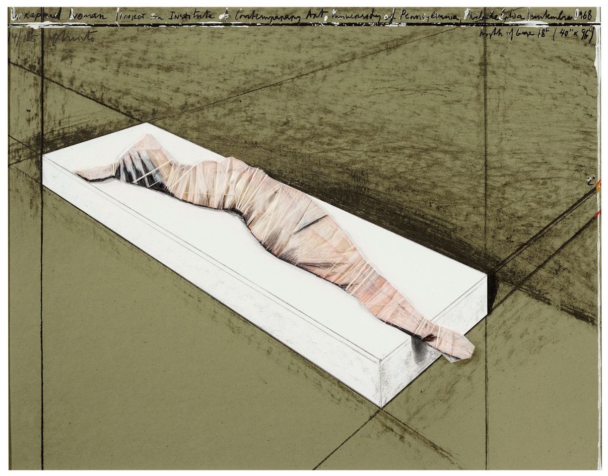 Wrapped Woman, Project for the Institute of Contemporary Art, Philadelphia by Christo