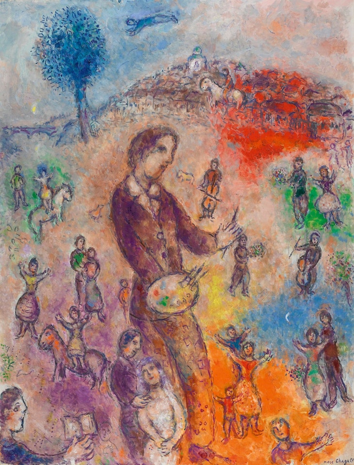 LE PEINTRE À LA FÊTE  by Marc Chagall