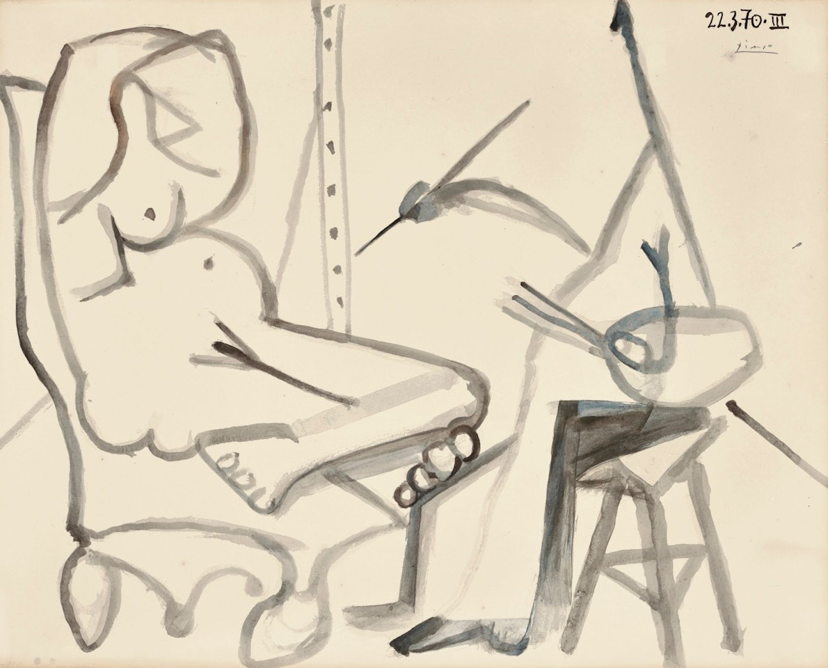 PEINTRE ET MODÈLE by Pablo Picasso