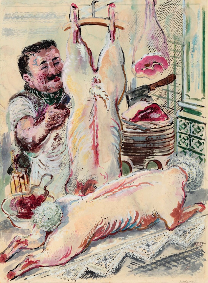 BERLINER FLEISCHEREI (BERLIN BUTCHER) by George Grosz