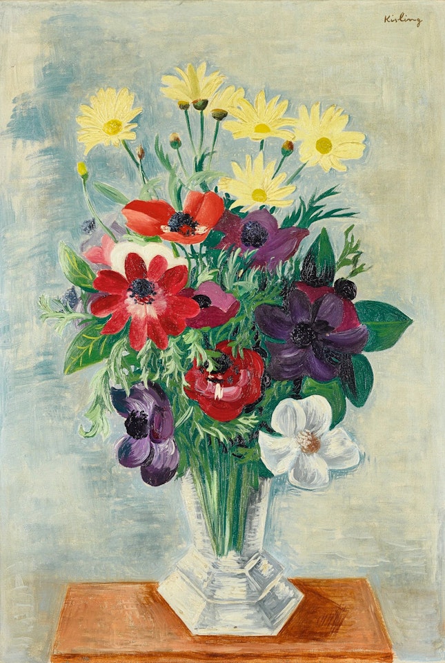 BOUQUET DE FLEURS DANS UN VASE by Moïse Kisling