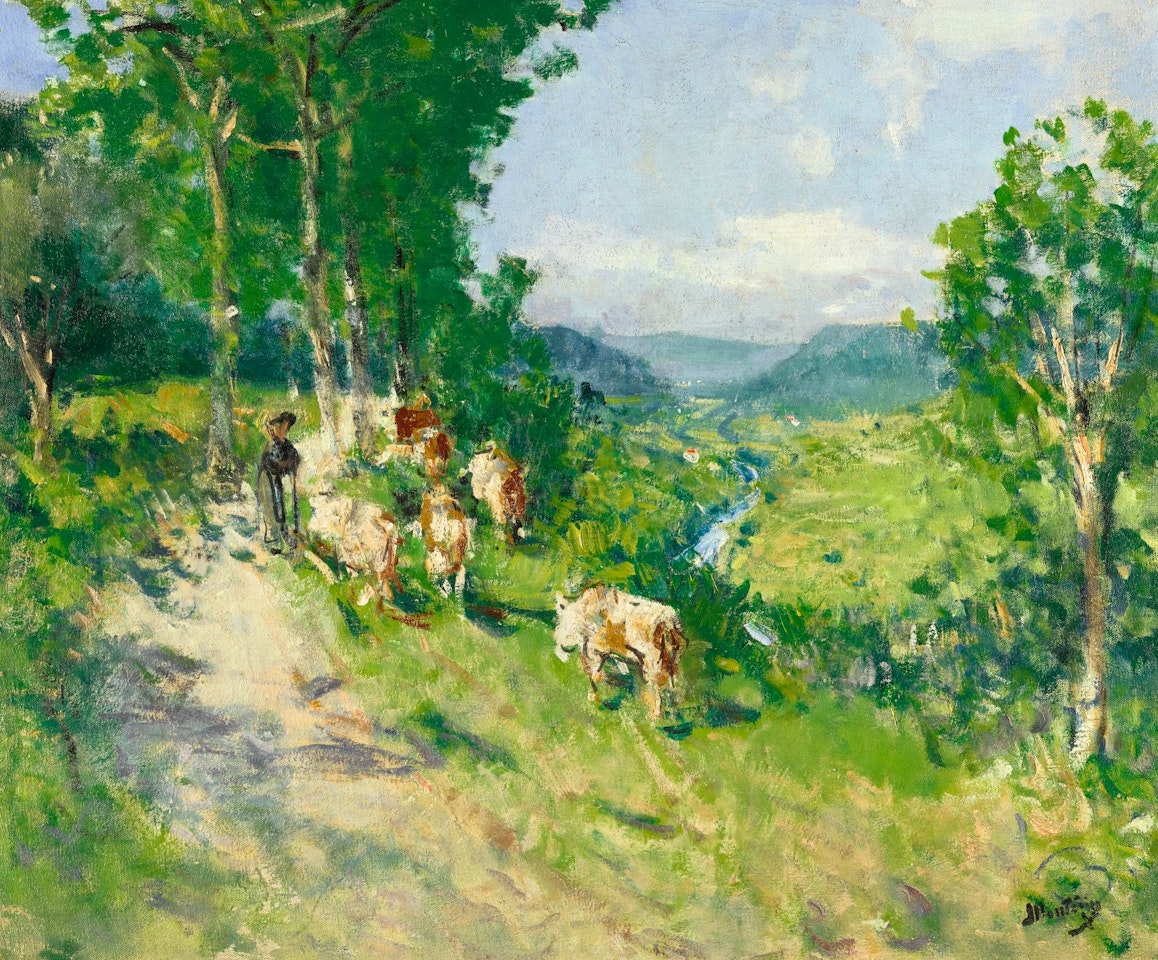 LE RETOUR DU TROUPEAU by Pierre Eugène Montezin