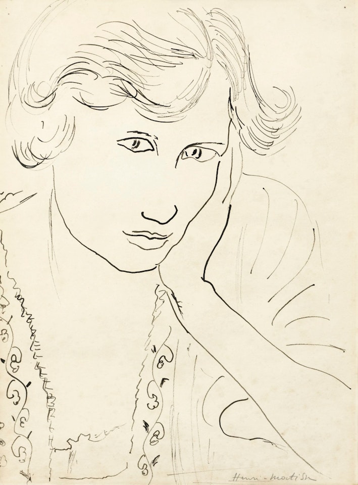 VISAGE REPOSANT SUR LA MAIN GAUCHE by Henri Matisse