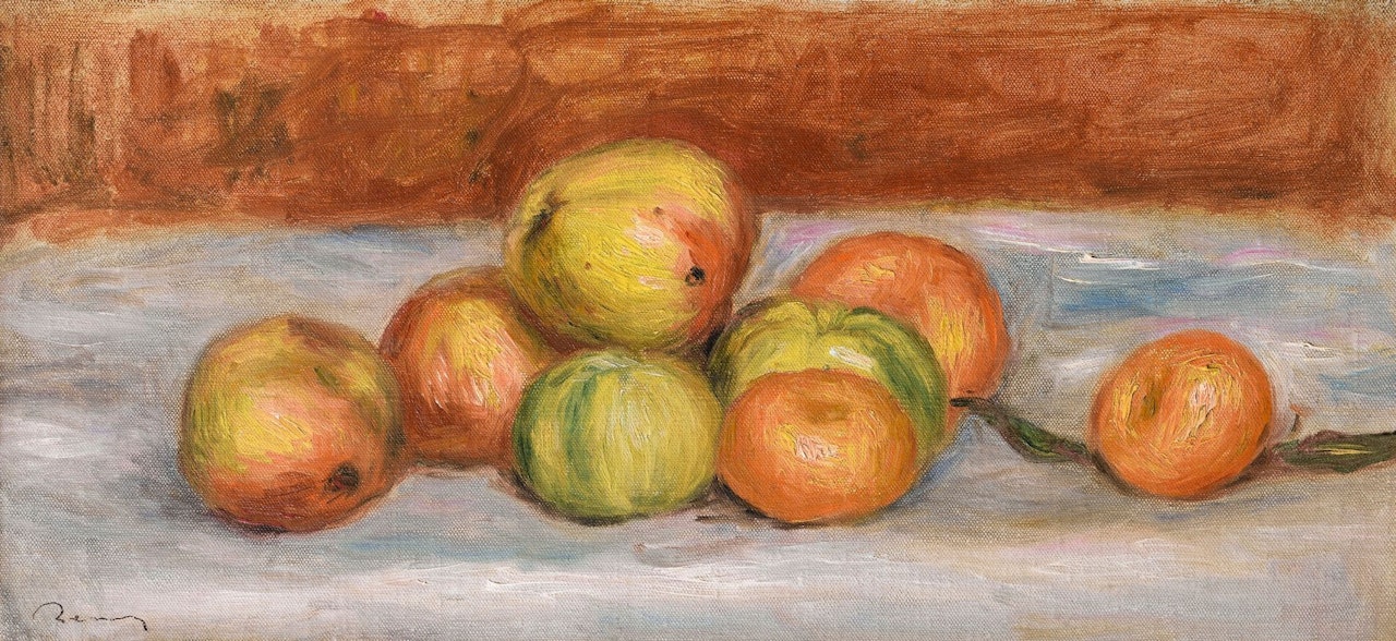 NATURE MORTE AUX POMMES ET MANDARINES by Pierre-Auguste Renoir