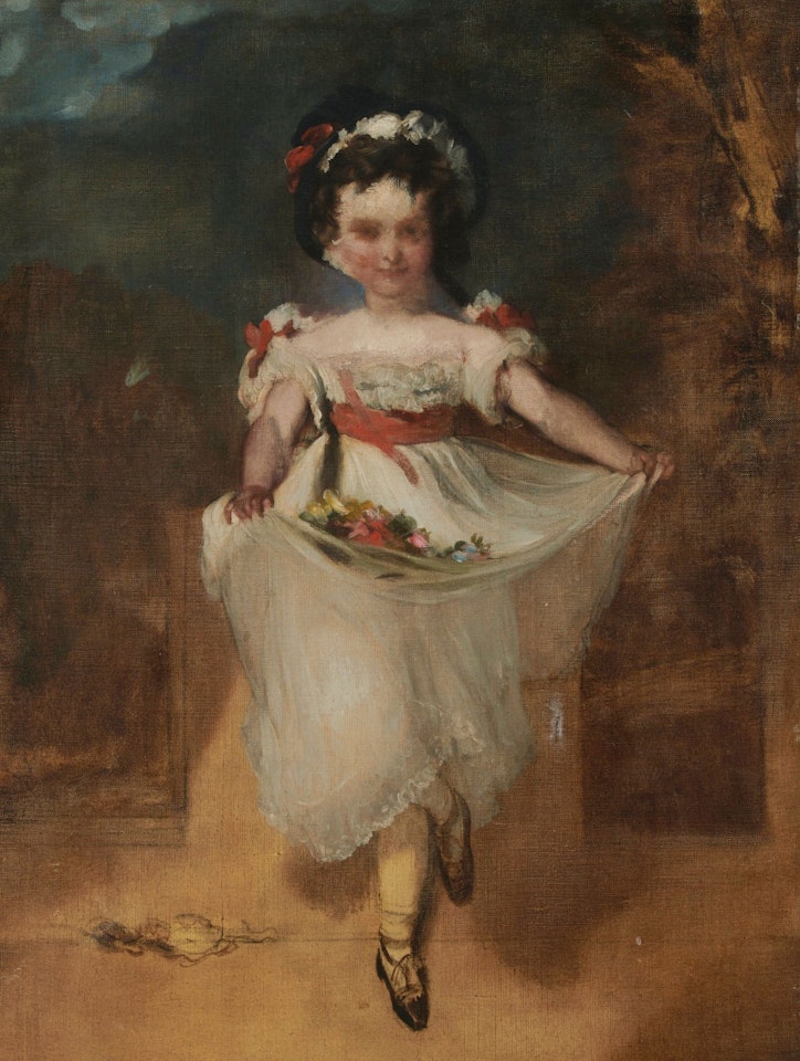 FILLETTE PORTANT DES FLEURS DANS SON TABLIER by Edgar Degas