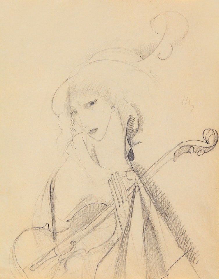 JEUNE FILLE AU VIOLON by Marie Laurencin
