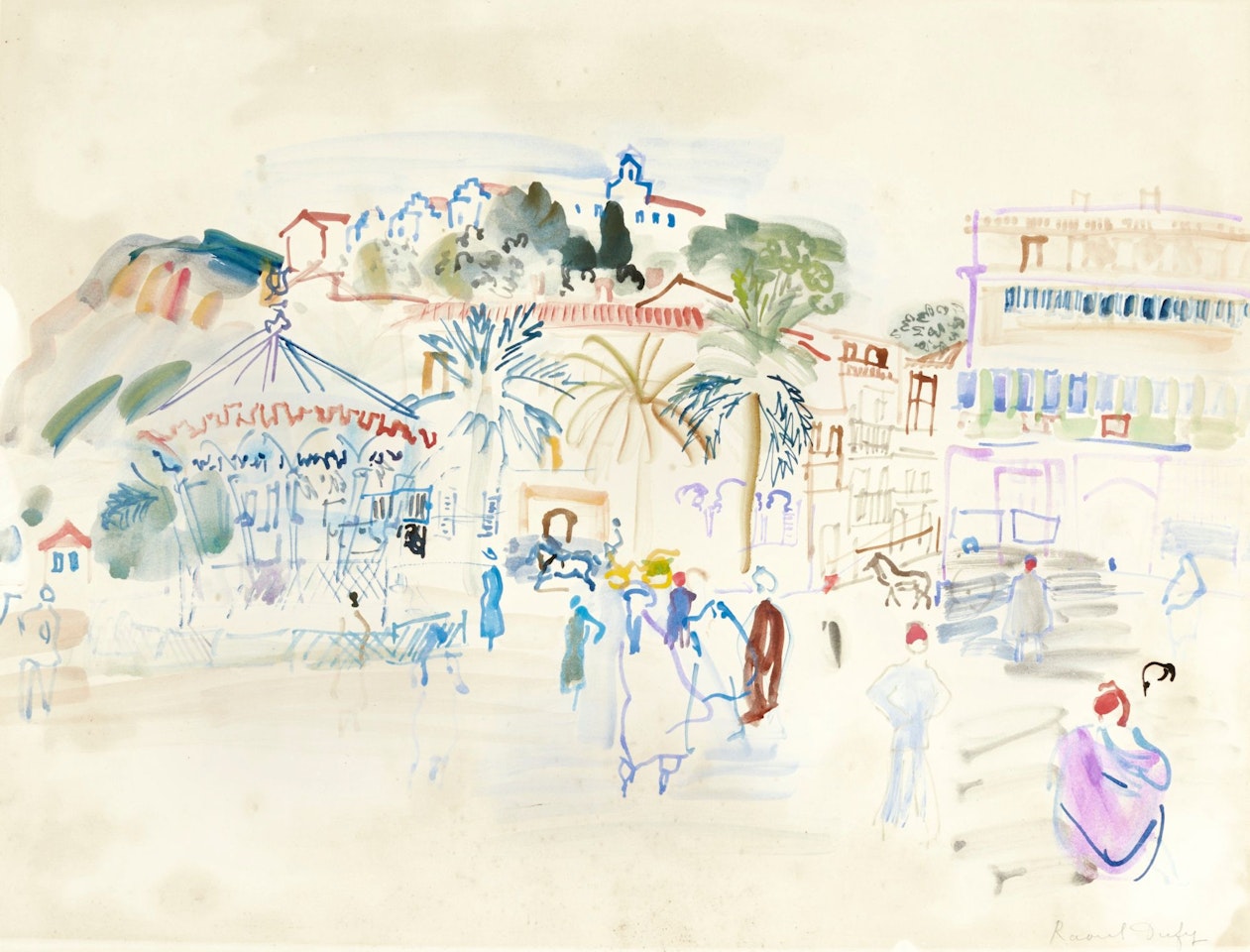 PHILIPPEVILLE, LA PLACE by Raoul Dufy