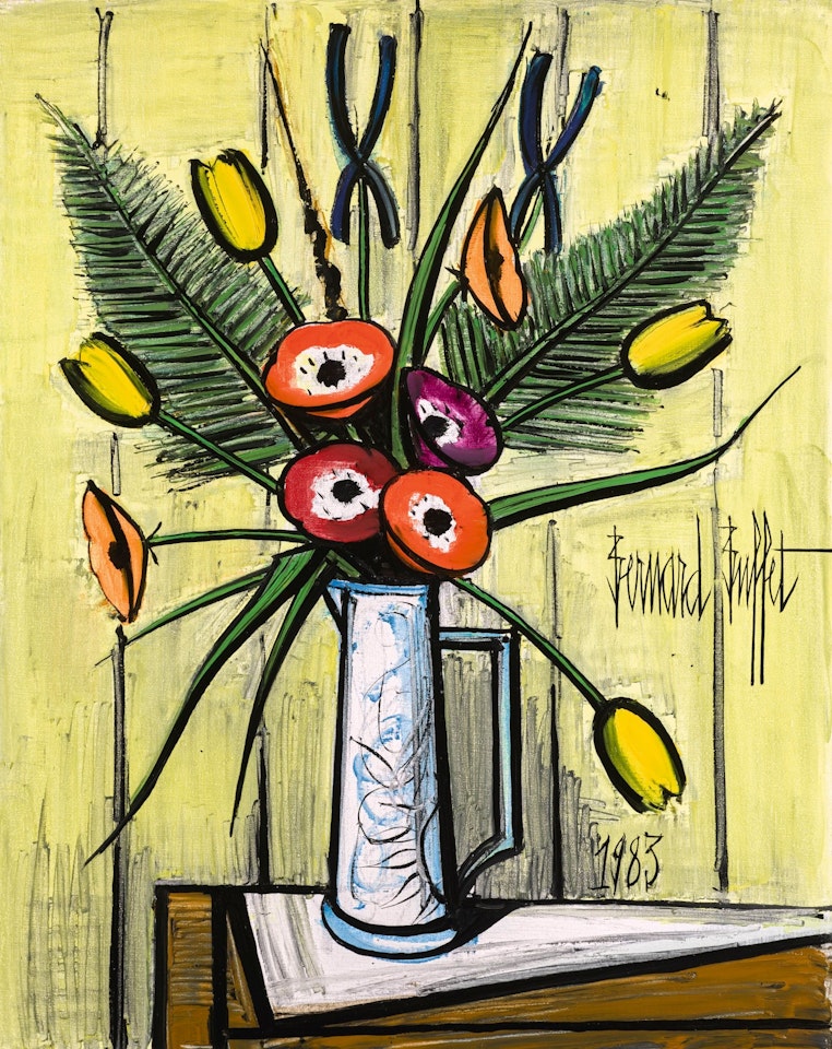 ANÉMONES ET TULIPES by Bernard Buffet