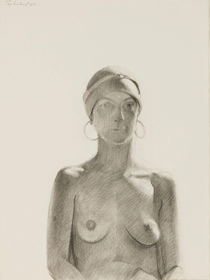 HALF NUDE WITH EARRINGS by Wayne Thiebaud