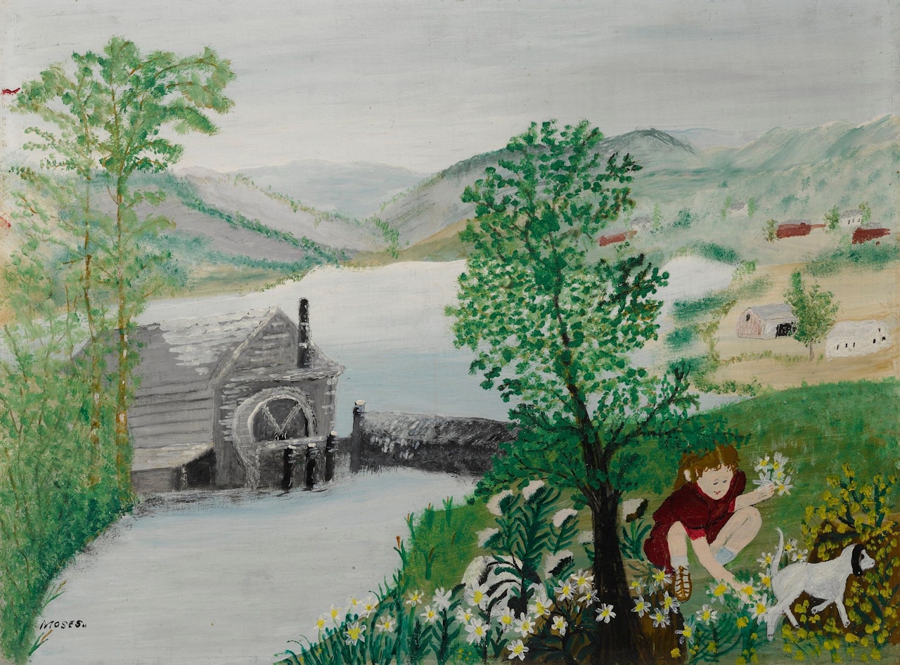 DAISIES by Grandma Moses