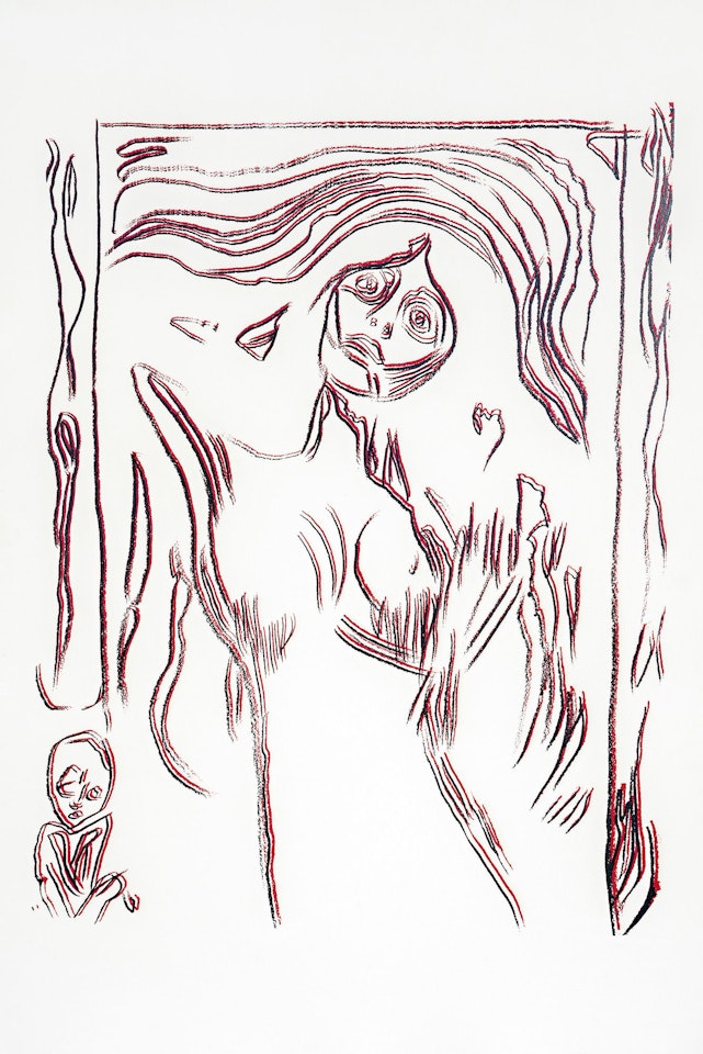 MADONNA AND SELF-PORTRAIT WITH SKELETON'S ARM (AFTER MUNCH) (F. & S. I... by Andy Warhol