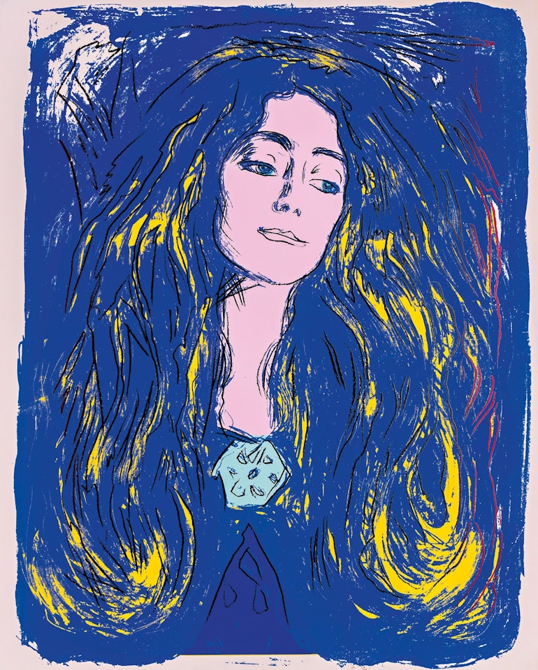 SELF-PORTRAIT WITH SKELETON'S ARM (AFTER MUNCH) (F. & S. IIIA.61) by Andy Warhol