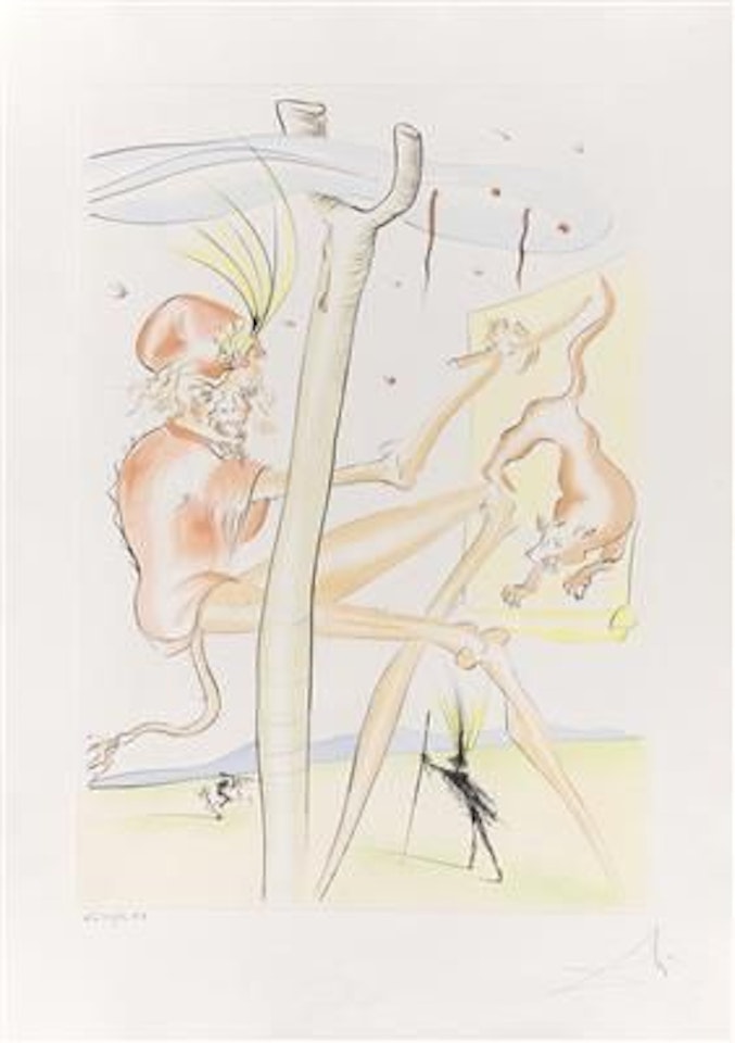 The monkey and the leopard by Salvador Dali