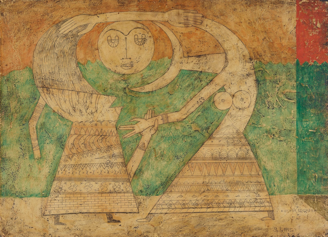 Premier signe d’unification (Lion, Lumière, Liberté) by Victor Brauner