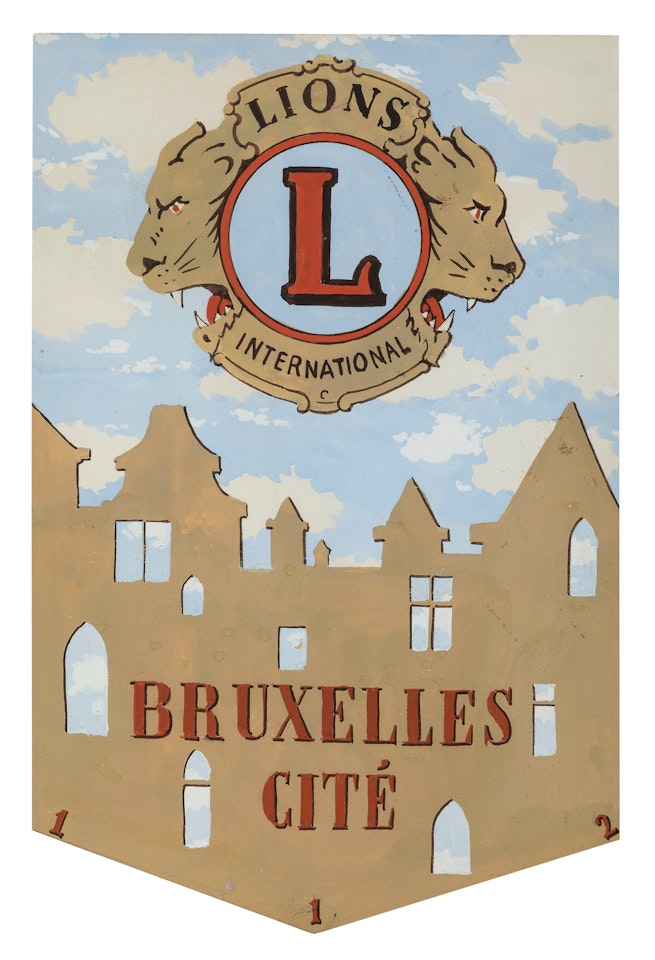 Projet de fanion du Lions Club de Bruxelles-Cité by René Magritte