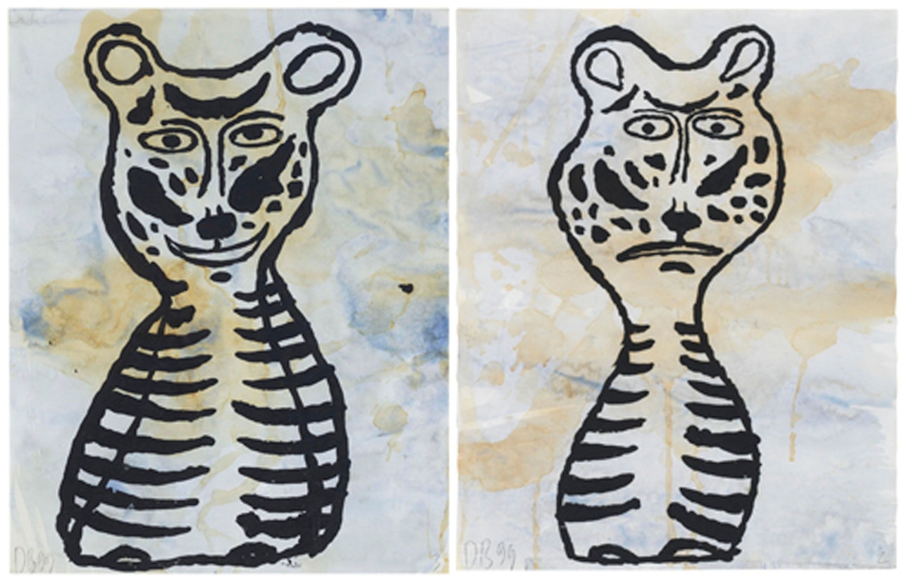 Jazzburg #2 and Jazzburg #3 by Donald Baechler