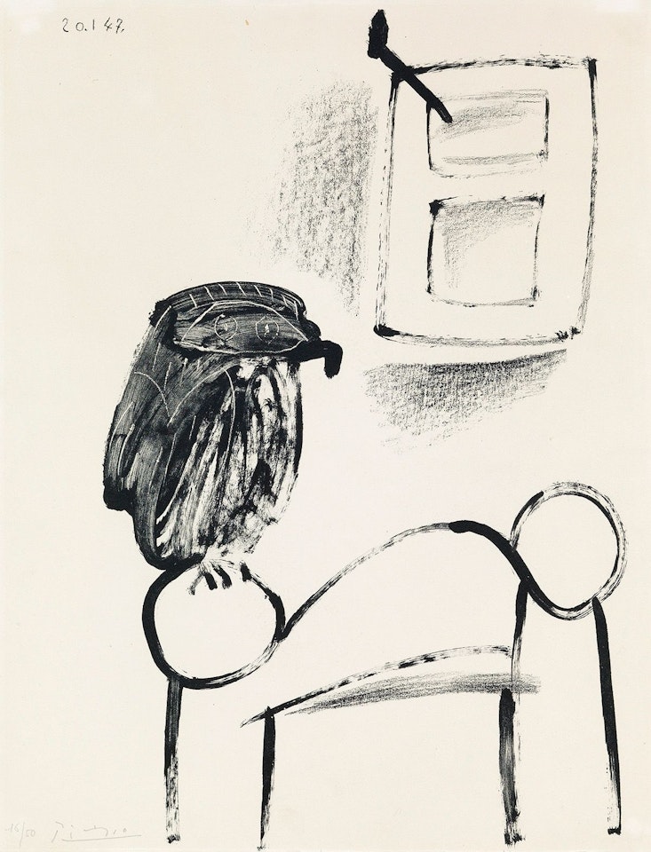 Le Hibou Au Fond Blanc by Pablo Picasso