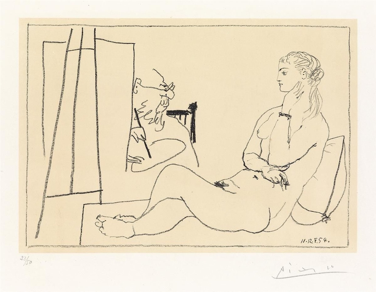 Le Modèle Étendue by Pablo Picasso