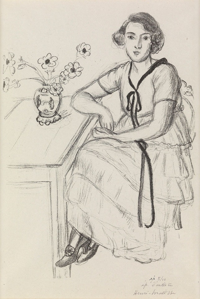 La Robe Jaune Au Ruban Noir by Henri Matisse