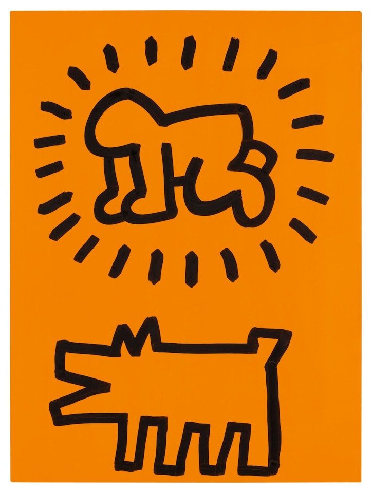 UNTITLED (RADIANT BABY AND BARKING DOG) by Keith Haring