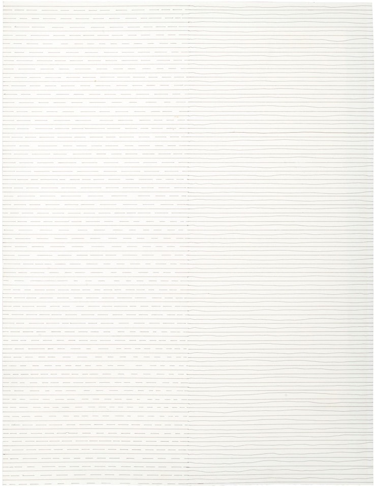LEFT: STRAIGHT AND BROKEN LINES RIGHT: STRAIGHT AND NOT STRAIGHT LINES by Sol LeWitt