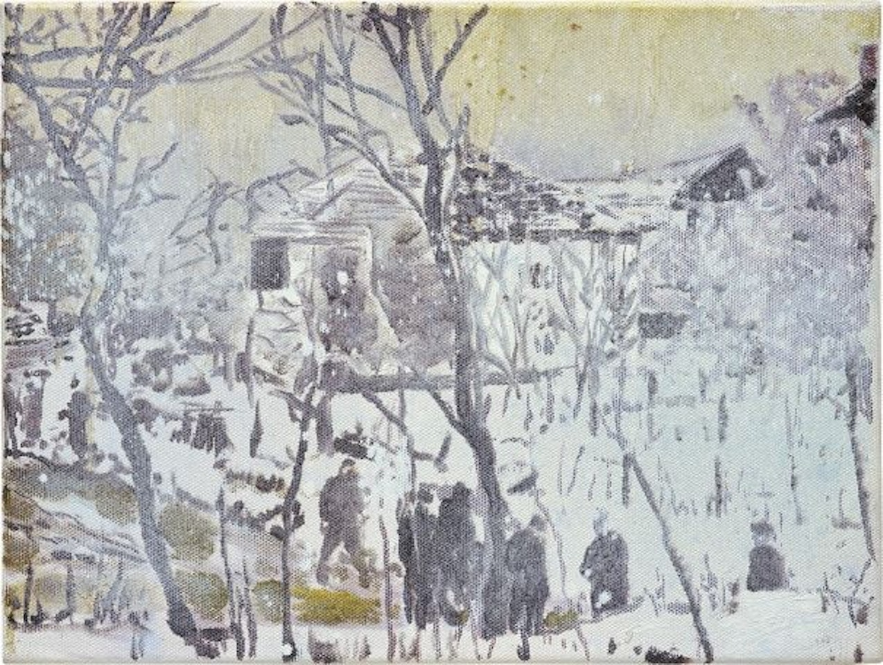 Slushy Landscape (with figures) by Peter Doig