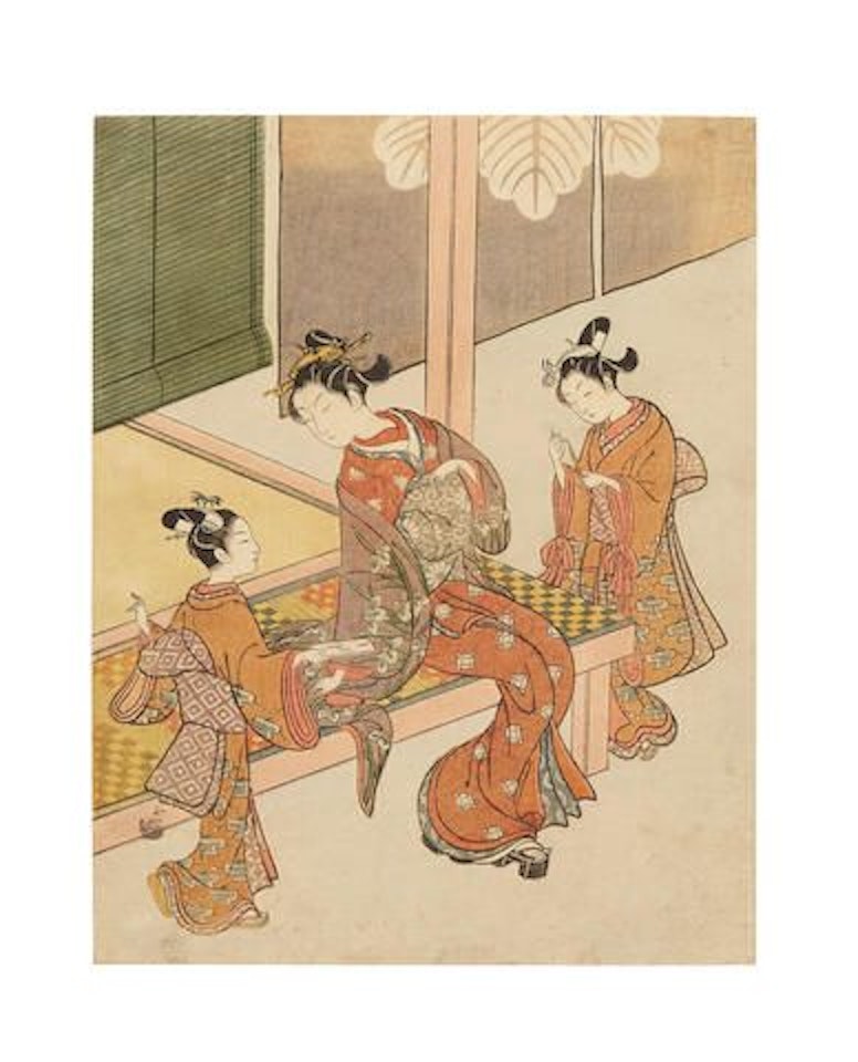 Yoshiwara no yujo to kamuro by Suzuki Harunobu