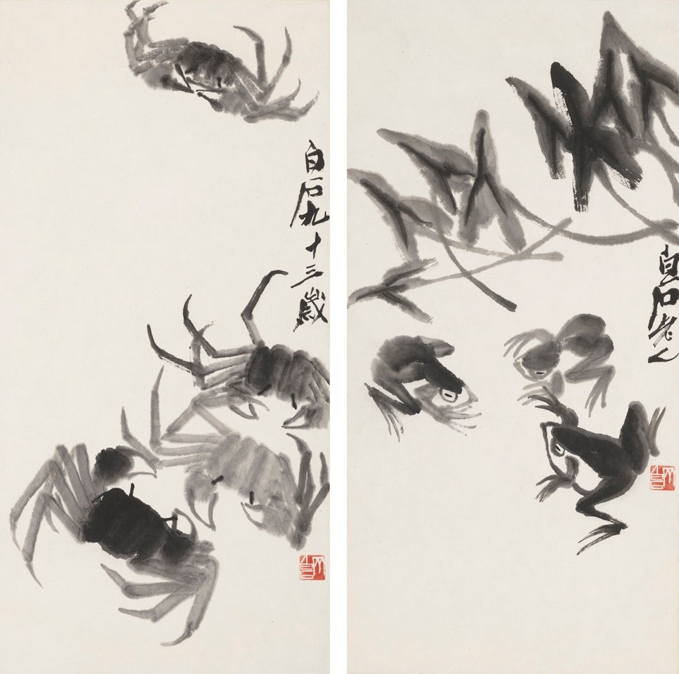 CRAB AND FROGS by Qi Baishi