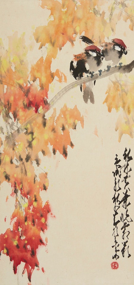 AUTUMN SPARROWS by Zhao Shao'ang
